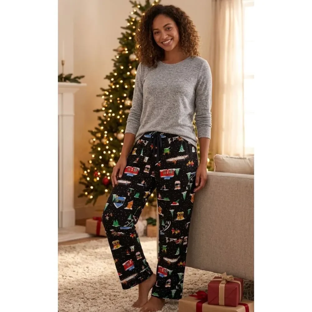 New Old Navy Christmas Santa Holiday Flannel Pajama Pants Women's Size XL